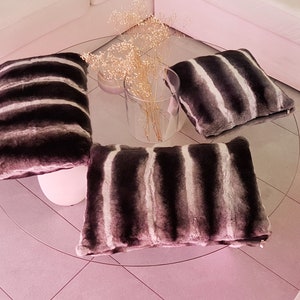 REX FUR PILLOWCASES!Brand New Real Natural Genuine Fur!Order Any color!