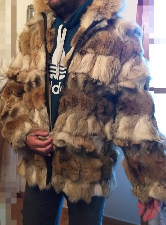 MEN S COYOTE FUR Coatbrand New Real Natural Genuine Fur Etsy UK