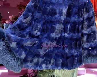 MINK FUR CAPE!Brand New Real Natural Genuine Fur!