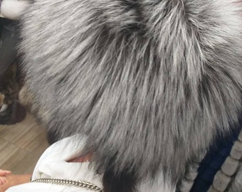 SILVER FOX FUR Hat!Brand New Real Natural Genuine Fur!