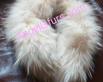 FINN RACCOON fur  Headband!Brand New Real Natural Genuine Fur