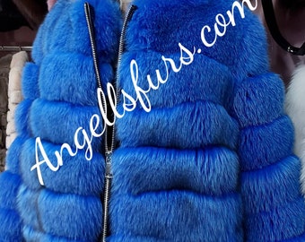 FOX FULLPELTS JACKET in Any color!Brand New Real Natural Genuine Fur!