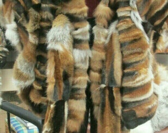 RED FOX Fur CAPE!Brand New Real Natural Genuine Fur!