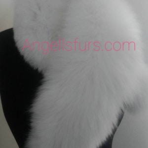 WHITE FOX COLLARBrand New Real Natural Genuine Fur image 2