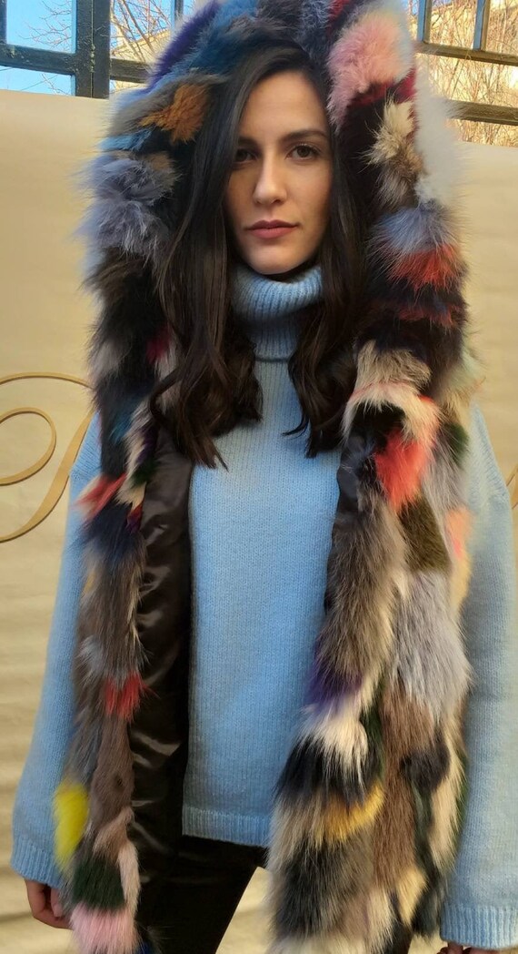 Multicolor clearance fur vest
