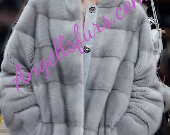 MINK FULLPELTS FUR jacket!Brand New Real Natural Genuine Fur!Order Any color!