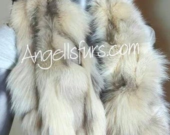 MEN'S FOX SCARF!Unisex!Brand New Real Natural Genuine Fur!
