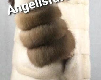 FULLPELTS PEARL MINK Fur Coat with Sable collar-cuffs! Brand New Real Natural Genuine Fur