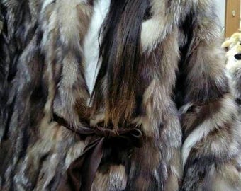 HOODED FOX Fur CAPE!One Size!Order Any color!Brand New Real Natural Genuine Fur!