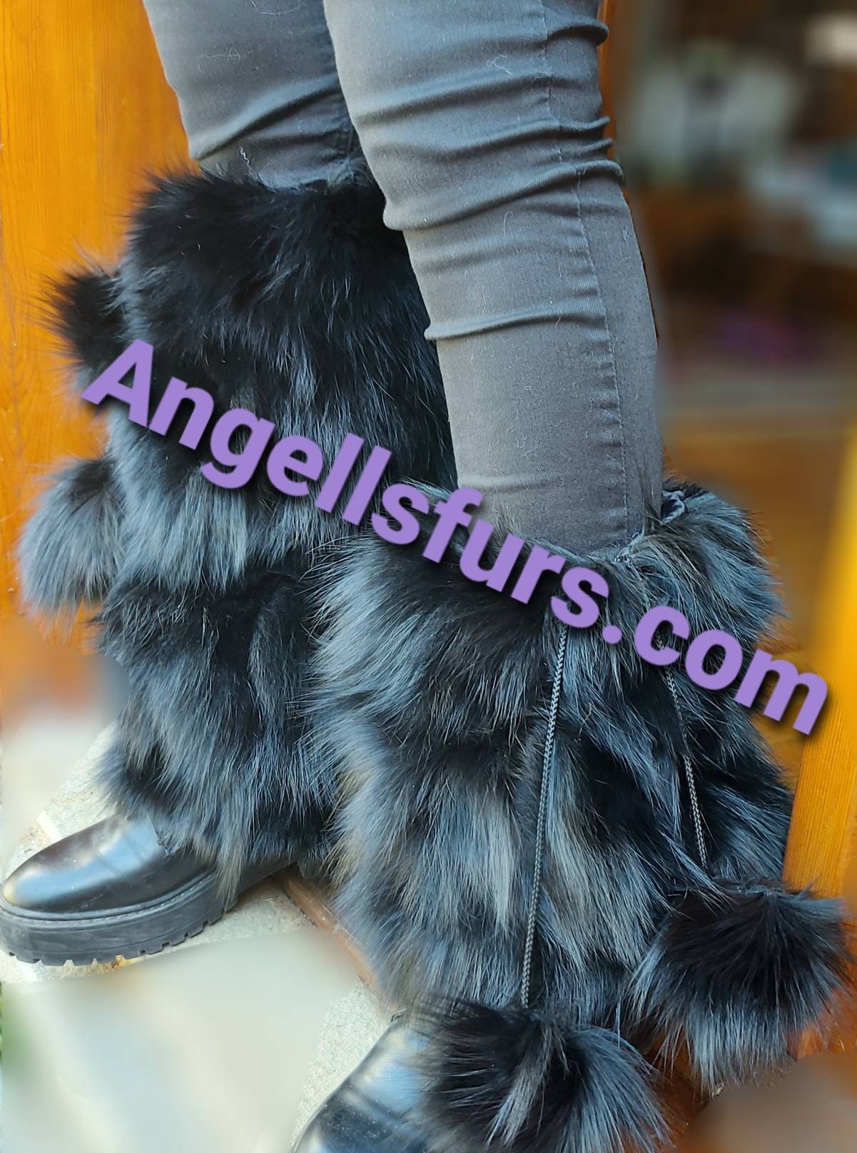 Altsuceser Fuzzy Faux Fur Leg Warmers for Women, Long Boots Shoes