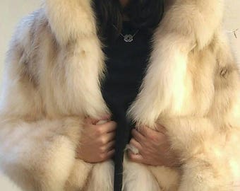 HOODED RACCOON Fur Coat!Brand New Real Natural Genuine Fur