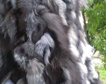 MEN'S HOODED SILVER Fox Short Fur Jacket!Brand New Real Natural Genuine Fur!
