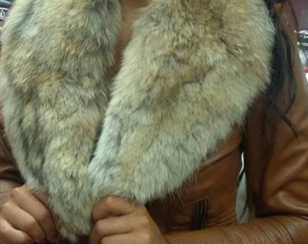 COYOTE FUR COLLAR!Brand New Real Natural Genuine Fur