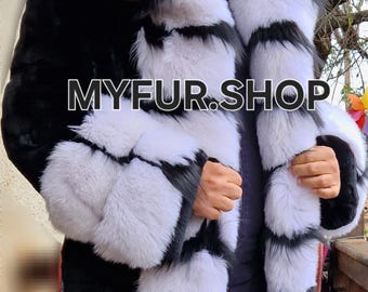MEN'S HOODED Rex Fullpelts Fur Coat! Order any color!Brand New Real Natural Genuine Fur!