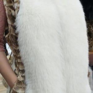 MINK Fur vest with Full FOX Collar!Brand New Real Natural Genuine Fur