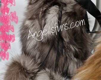 FOX FUR SACHET Bags!Brand New Real Natural Genuine Fur!