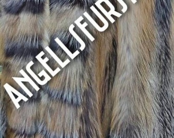 MEN'S CROSS FOX Fur Coat!New Model!Brand New Real Natural Genuine Fur!