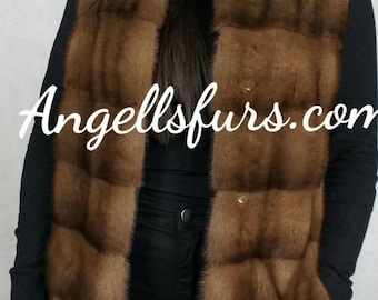 MINK FULLPELTS Fur Vest!Brand New Real Natural Genuine Fur!