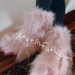 FOX FUR BOOTS!Brand New Real Natural Genuine Fur!