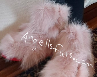 FOX FUR BOOTS!Brand New Real Natural Genuine Fur!