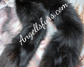 LONG FOX SCARF!Double side Fox! Brand New Natural Real Genuine Fur! Unisex