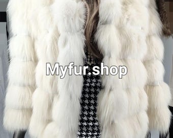 SALE!FOX FUR Short Jackets!Order Any color!Brand New Real Natural Genuine Fur!