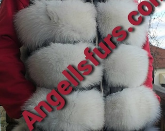 BLUE FOX FULLPELTS Fur Vest! Order Any color!Brand New Real Natural Genuine Fur!