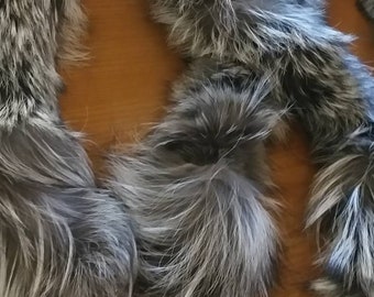New in! Fluffy BAG STRAPS-belts-scarves from Real SILVER FoX!
