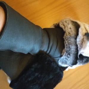 LONG Black Sheepskin GLOVES with Rex fur trim!Brand New Real Natural Genuine Fur