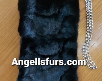 MINK Fur Crossbody Small Bag!Brand New Real Natural Genuine Fur! Order ANY COLOR!