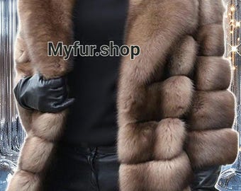 SABLE FUR COAT! Brand New Real Natural Genuine Fur