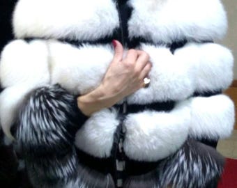 Fullpelts FOX Fur jacket!Brand New Real Natural Genuine Fur