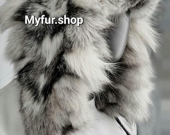 MEN'S SILVER Kross FOX Trapper Hat!Brand New Real Natural Genuine Fur!