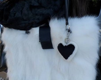 FOX FUR SHOULDER Bag!Brand New Real Natural Genuine Fur!