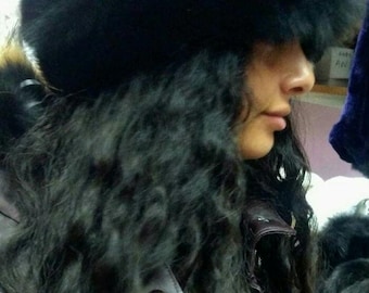 BLACK FOX Fur HAT!Brand New Real Natural Genuine Fur