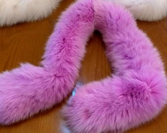 PINK Fox scarf!Brand New Real Natural Genuine Fur