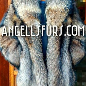 MEN'S FINN RACCOON Coat with Big Collar!Brand New Real Natural Genuine Fur!