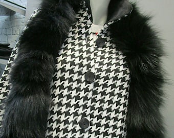 BLACK FOX FUR Scarf!Unisex! Brand New Real Natural Genuine Fur