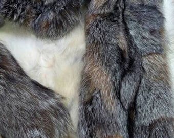 CRYSTAL FOX scarf-collar!Brand New Real Natural Genuine Fur!