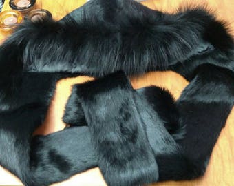 New,Natural Real Fur Rabbit HOOD-SCARVE!