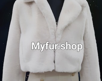MEN'S REX Short Jacket!Brand New Real Natural Genuine Fur!