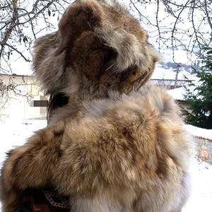 COYOTE BUCKET HAT!Brand New Real Natural Genuine Fur!