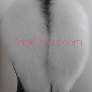 WHITE FOX COLLARBrand New Real Natural Genuine Fur image 1