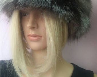 SILVER FOX Hat!Brand New Real Natural Genuine Fur!