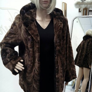 MINK HOODED FURCOAT!Brand New Real Natural Genuine Fur!