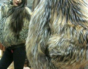 CROSS FOX BOMBER Jacket!Brand New Natural Genuine Fur!