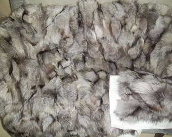 SILVER FROST FOX Fur Carpet!Brand New Real Natural Genuine Fur for Home!