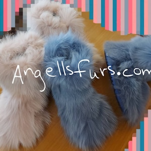 FOX FUR BOOTS!Brand New Real Natural Genuine Fur!