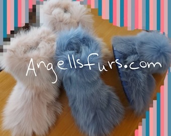 FOX FUR BOOTS!Brand New Real Natural Genuine Fur!