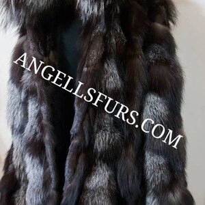 MEN&#39;S SILVER FOX Fur Coat!Brand New Real Natural Genuine Fur!